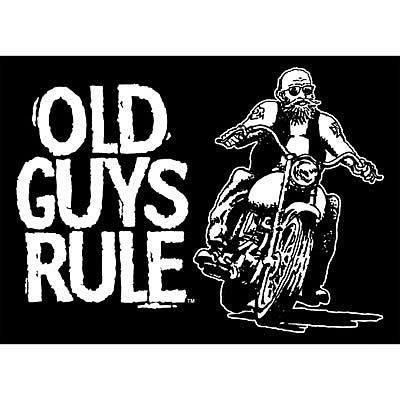 Old guys rule t-shirt cotton old guys rule/biker guy black men's xl ea