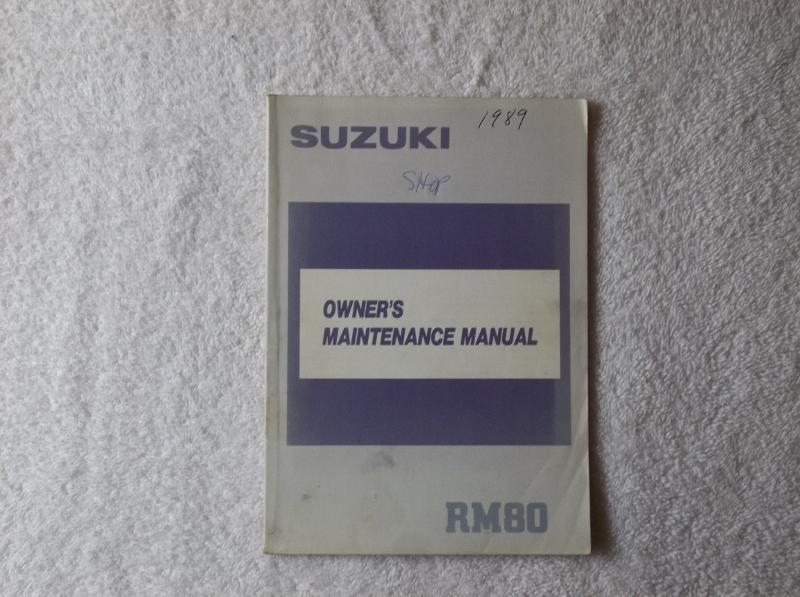 Suzuki 1989 rm80 owner's maintenance manual orginal