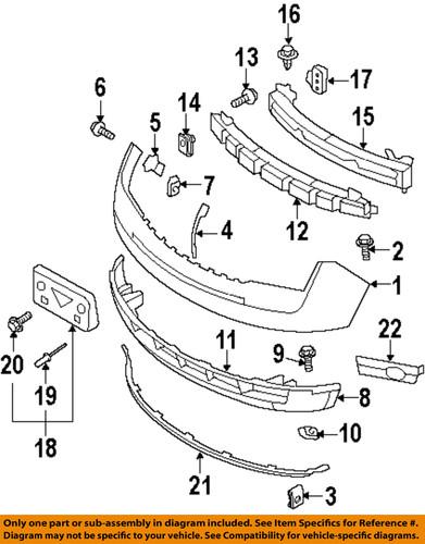 Lincoln oem 7a1z17e814a front bumper-reinforcement