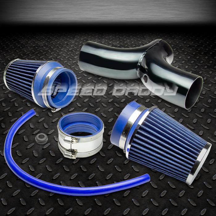 Dual/twin short ram air intake+filter system 99-04 jeep grand cherokee wj/-07 kj