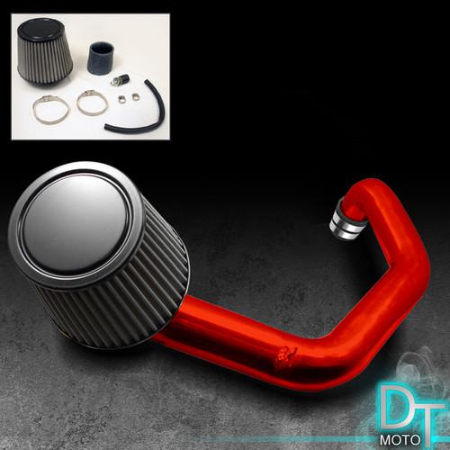 Stainless washable cone filter + cold air intake 94-01 integra gsr red aluminum