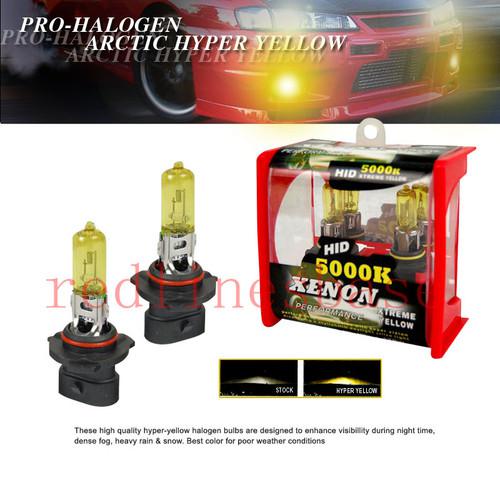 1 pair 9005xs 100w 5000k xenon gas yellow light bulbs hi beam fit:volkswagen