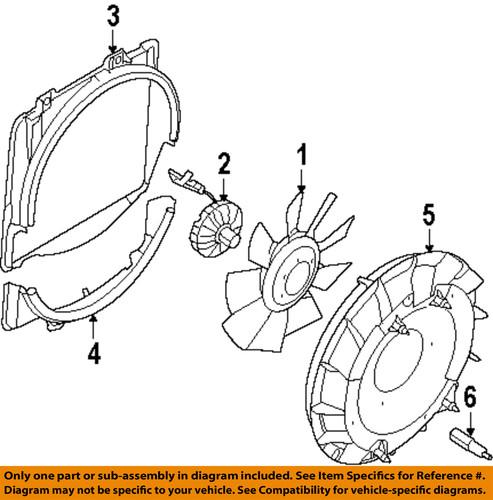 Ford oem 6c2z8146aa cooling fan-lower shroud