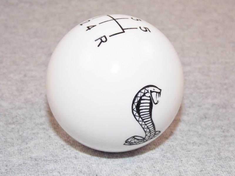 Mustang cobra white shift knob 5 speed with cobras shelby boss cobra gt 5.0