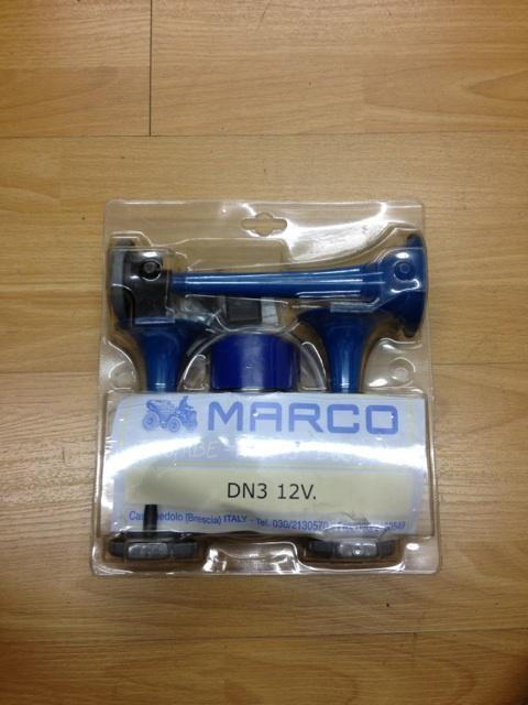 Marco electrical air horn dn3 12v blue brand new 3pc