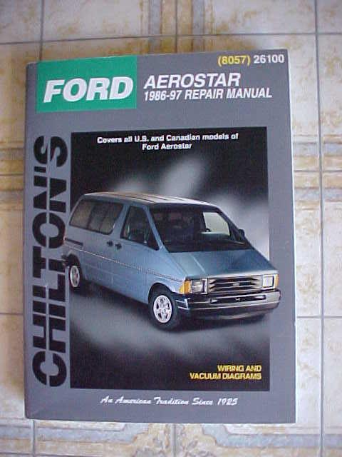 Chilton ford aerostar 1986-97 repair manual