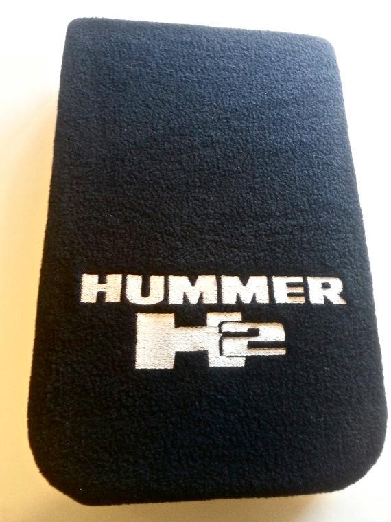 Center console cover embroidered for hummer h2 