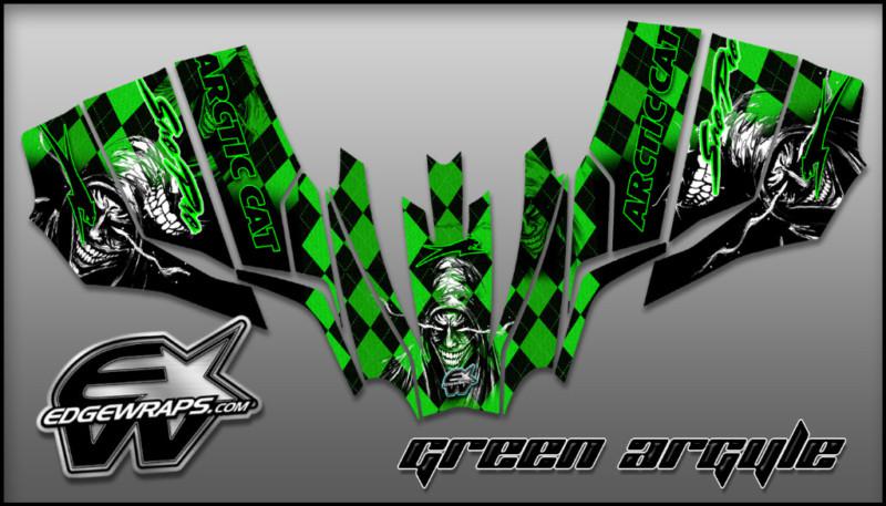 Arctic cat - sno pro 600 08-11 500 10-13 custom graphics - green argyle