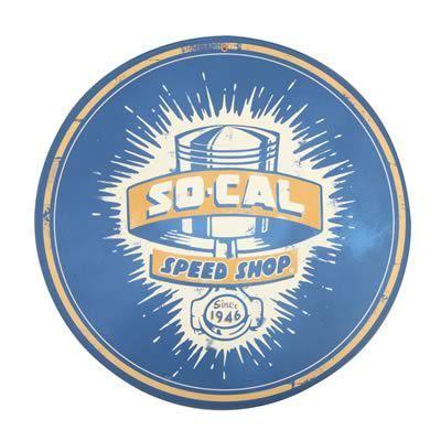 So-cal speed shop tin sign so-cal speed shop 14" diameter each soc-93196