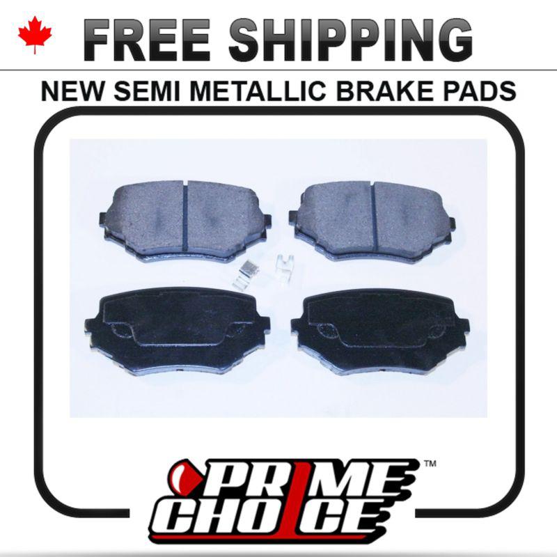 New premium complete set of front metallic disc brake pads with shims