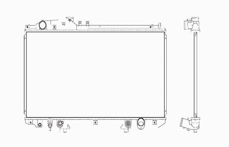 Replacement radiator 01-05 lexus gs430 automatic transmission 4.3l v8 1640050260