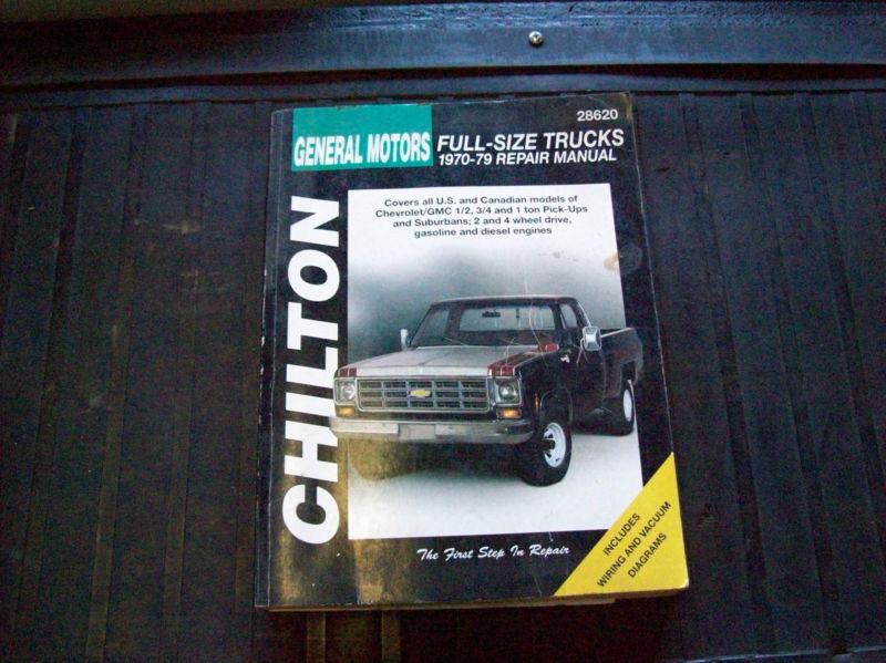 1970-1979 chevrolet pickup manual chilton 28620