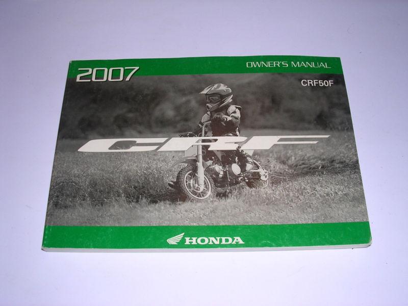 Honda crf50 original owners manual