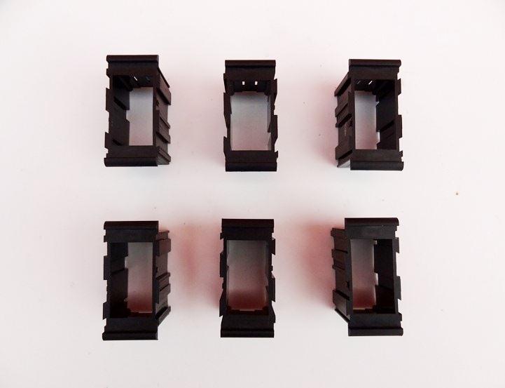 6 pack rocker switch bezels black