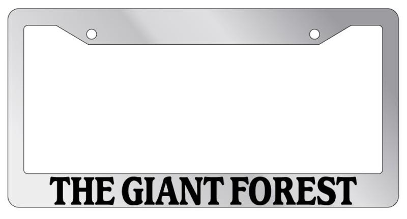 Chrome license plate frame the giant forest auto accessory novelty national park