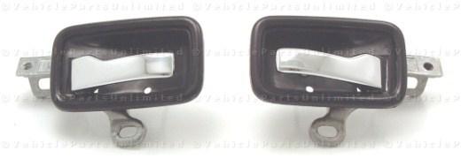 Left & right inside door handles + covers fits: mercedes w123 230 240 280 300 d