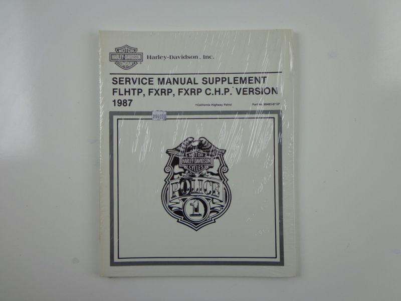 Harley davidson 1987 flhtp fxrp chp police supplement service manual 99483-87sp