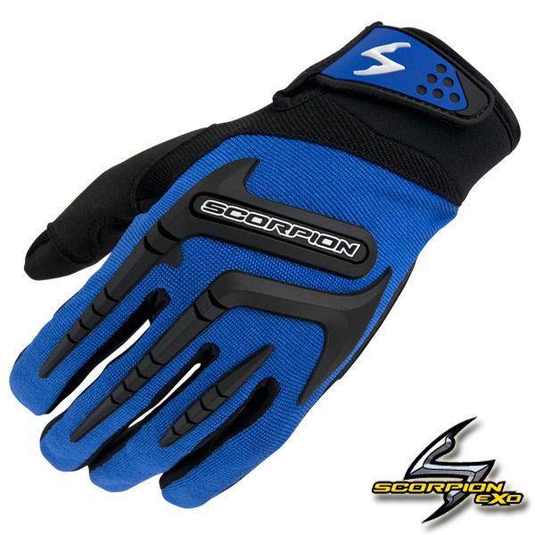 Scorpion exowear skrub motorcycle gloves blue 2xl xx-large