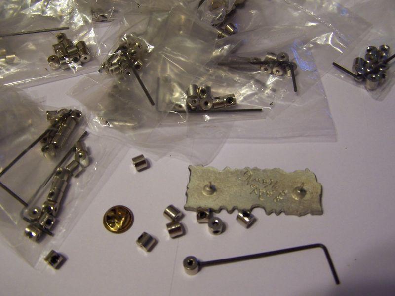 Motorcycle vest pin savers 1 bag of 10 + the hex tool.....#2000