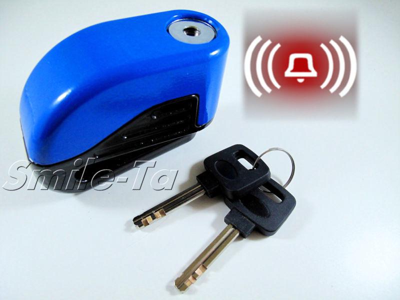 Motorcycle bike security alarm brake disc lock 6mm pin honda bmw harley ktm #