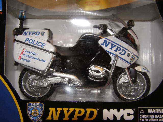 Bmw nypd  r1100 rt-police  - black & white 1:12 diecast