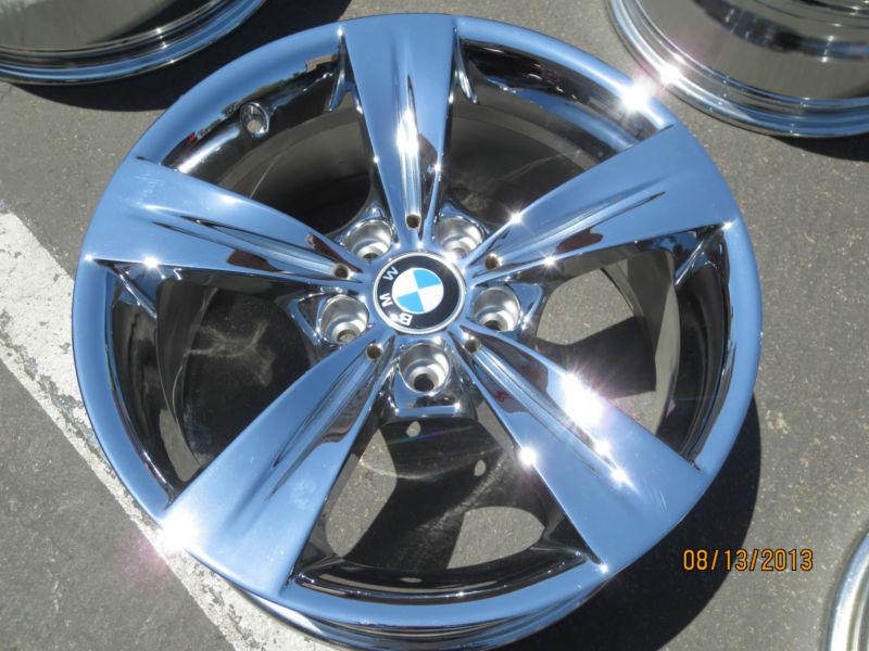 18" bmw 335i sedan factory oem chrome wheel replacement spare rim 330i