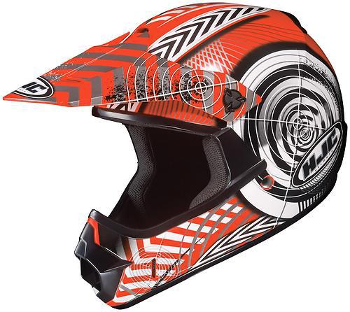 Hjc cl-xy wanted offroad/motocross youth helmet,mc-7/orange/white/black,small/sm