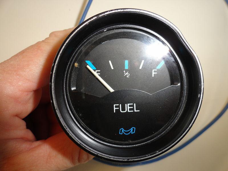 Medallion fuel gauge 11-78 black face & bezel marine boat