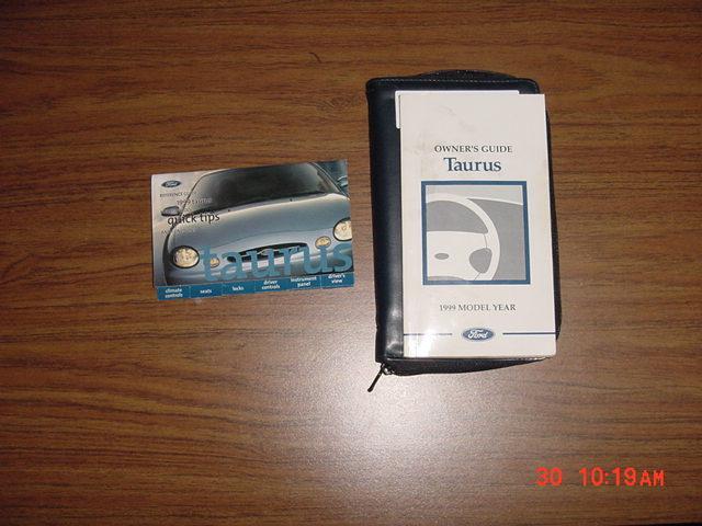 1999 ford taurus owners manual with case