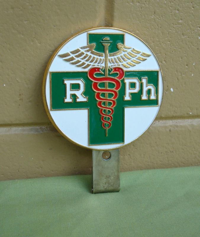 Cepacol pharmacist rx doctor phd plate topper grill badge priemium advert  nos