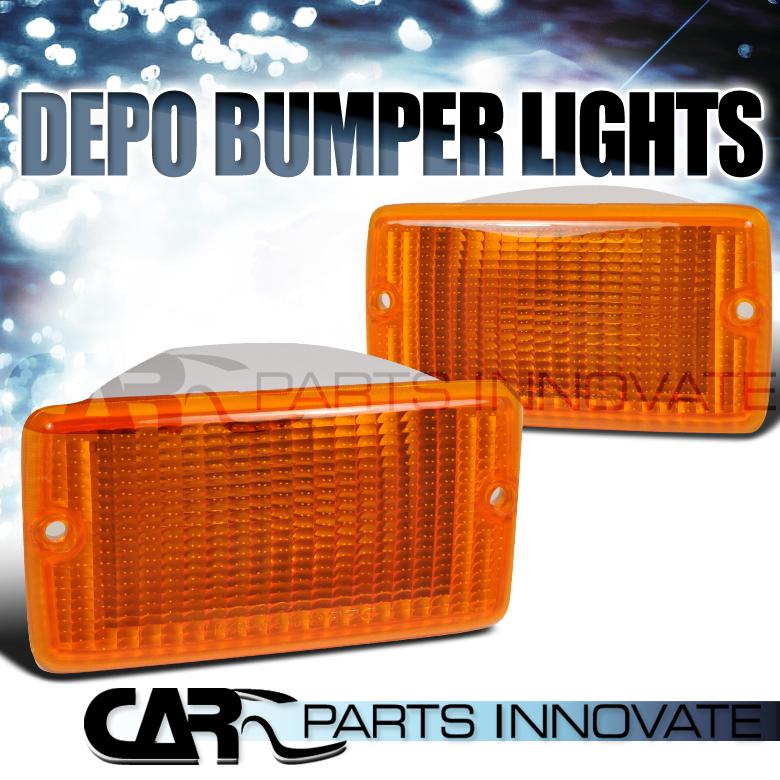 97-06 jeep wrangler amber front signal bumper lights depo