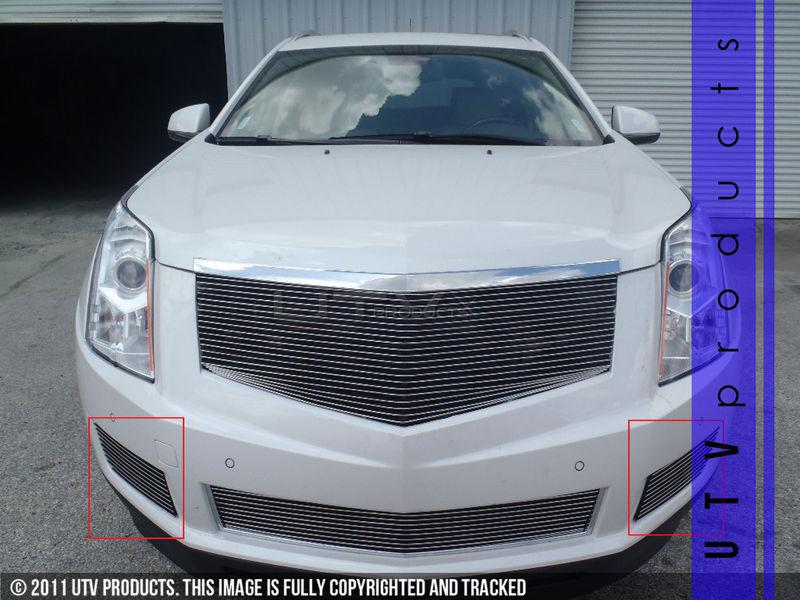 2010 2011 2012 2013 cadillac srx 2pc fog lights chrome billet grille replacement