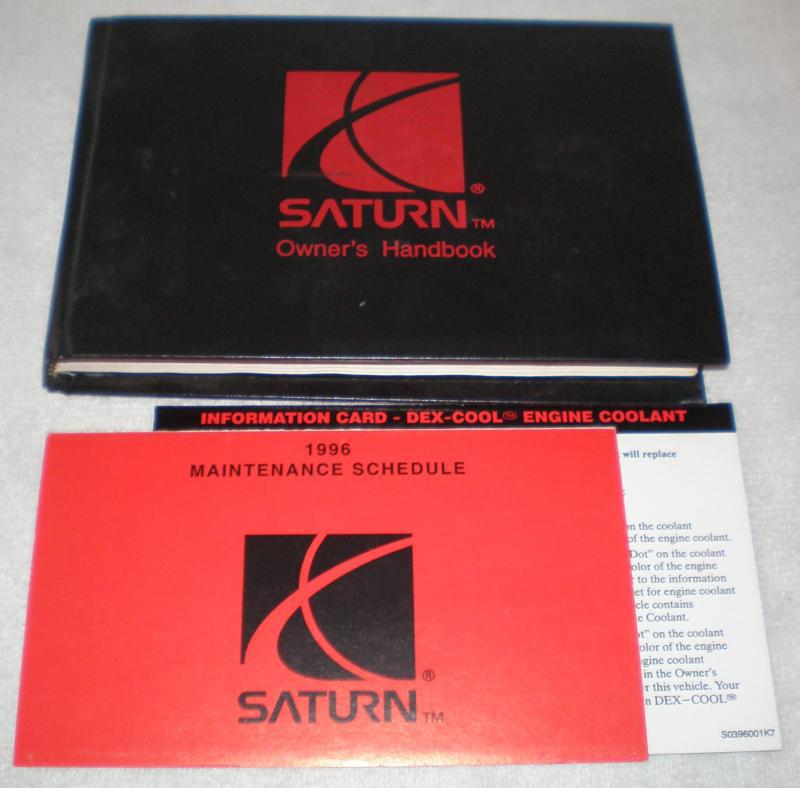 1996 saturn owners manual handbook in great condition