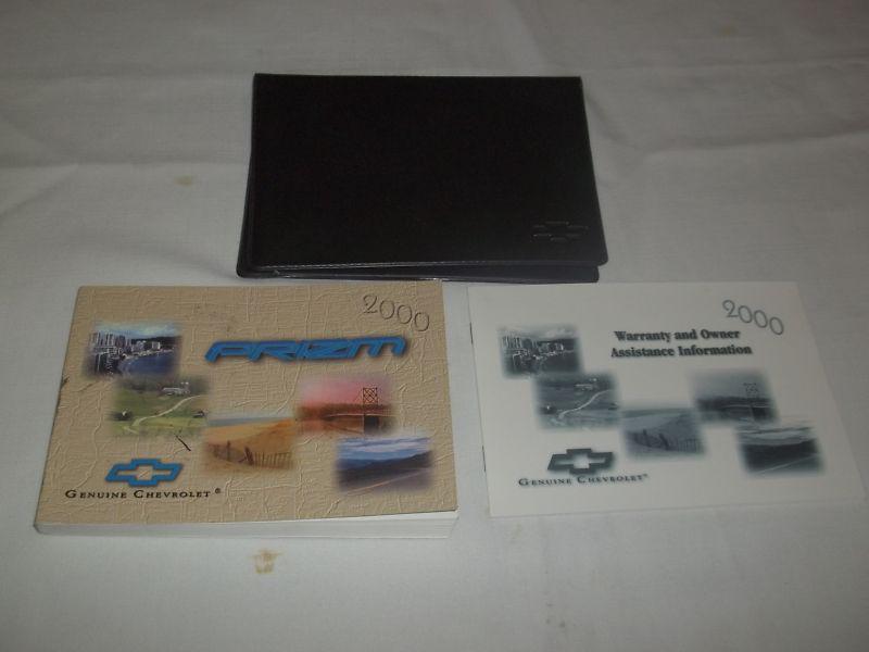 2000 chevrolet prizm owner manual 3/pc.set & black chevrolet factory case.oem