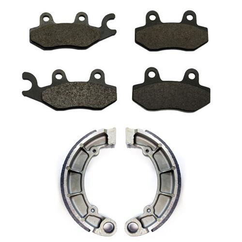 96 97 98 99 00 01 02 kawasaki klf 300 bayou 4x4 front + rear brake pads & shoes