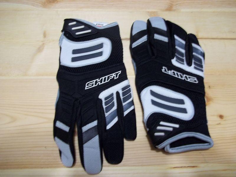 Shift racing gloves - black/white/grey - size 10l