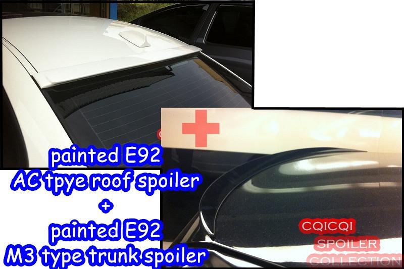 Painted combo bmw e92 3-series ac type roof + m3 type trunk spoiler color-a52 ◎