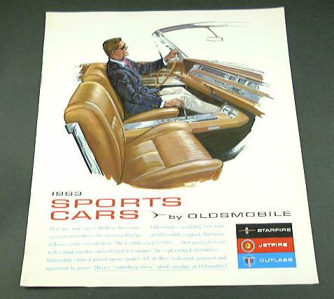 1963 63 oldsmobile sports car brochure jetfire starfire