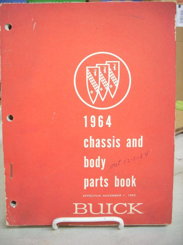 1964 buick chassis body parts book manual 11/63 riviera skylark lesabre wildcat