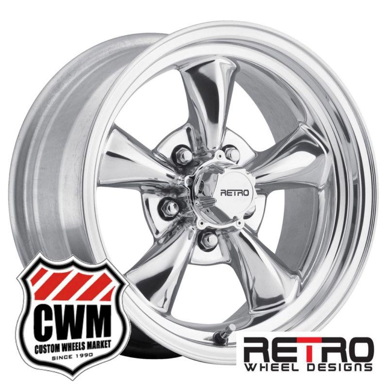 15x7" rwd retro wheel designs polished wheels rims 5x4.50" for ford rwd cars