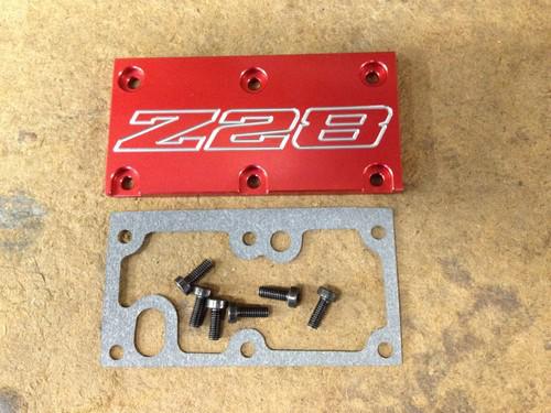 Z28 tpi lt1 throttle body cover plate, iroc, camaro red