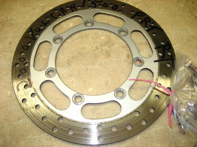 2000 kawasaki 1500 vulcan nomad oem brake disc rotor rotor front + bolts