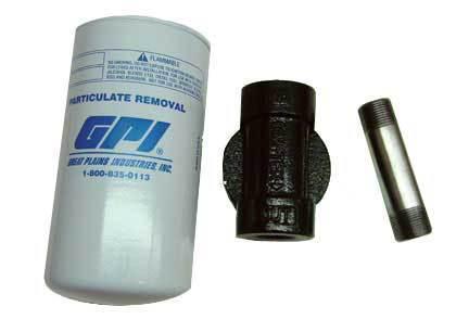 Gpi filter kit(3/4-in npt cast iron adpt,10 micron filter& 3/4 in x 4-in nipple)