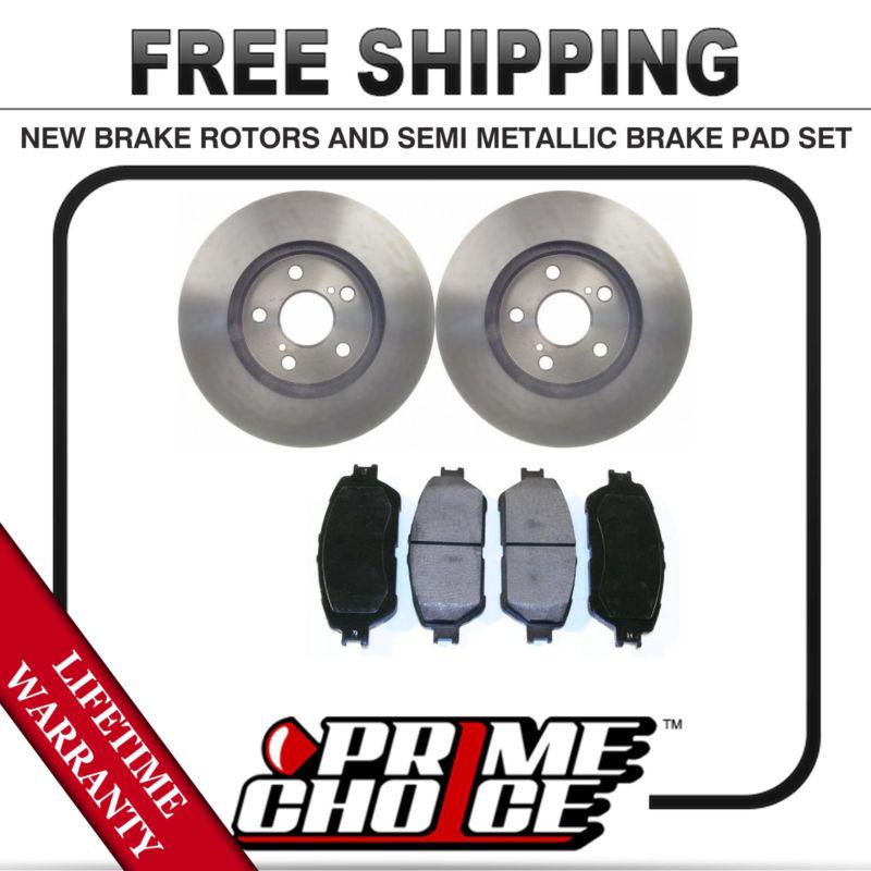 Front kit (2) brake rotors and (1 set) premium brake pads with lifetime warranty