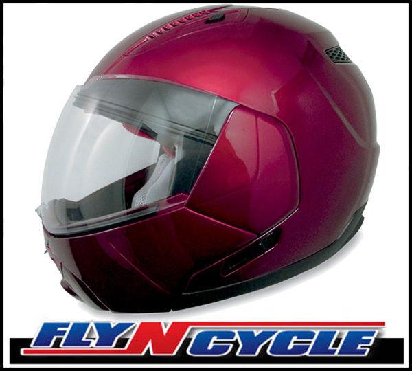 Afx fx-140 modular wine red xs motorcycle flip-up helmet