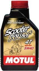 Motul scooter power 4t full synthetic oil 5w-40 liter 832011 / 101260