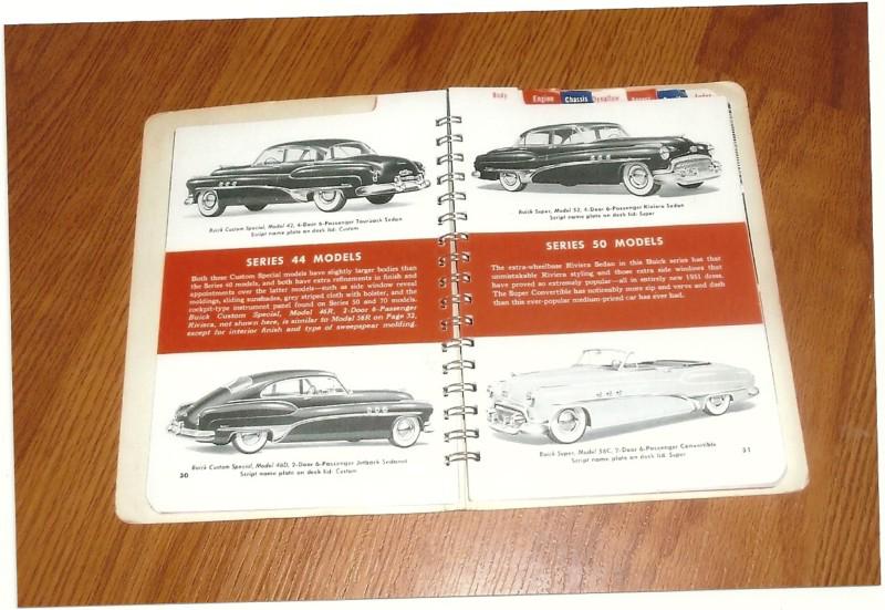 1951 buick original factory dealership salesmans facts book