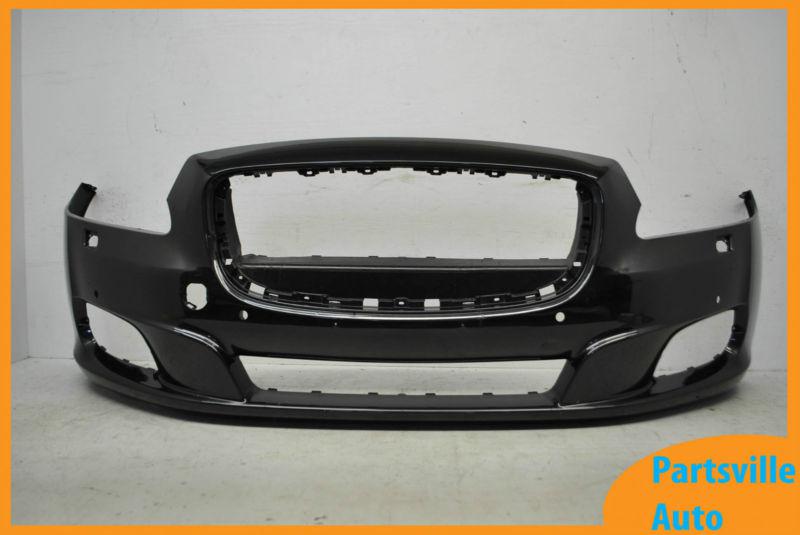 L@@k 2011 2012 2013 jaguar xj type front bumper w/washer & sensor holes oem