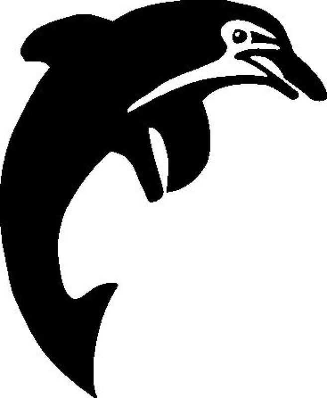 Dolphin 8" car truck window vinyl sticker decal choose color 0111