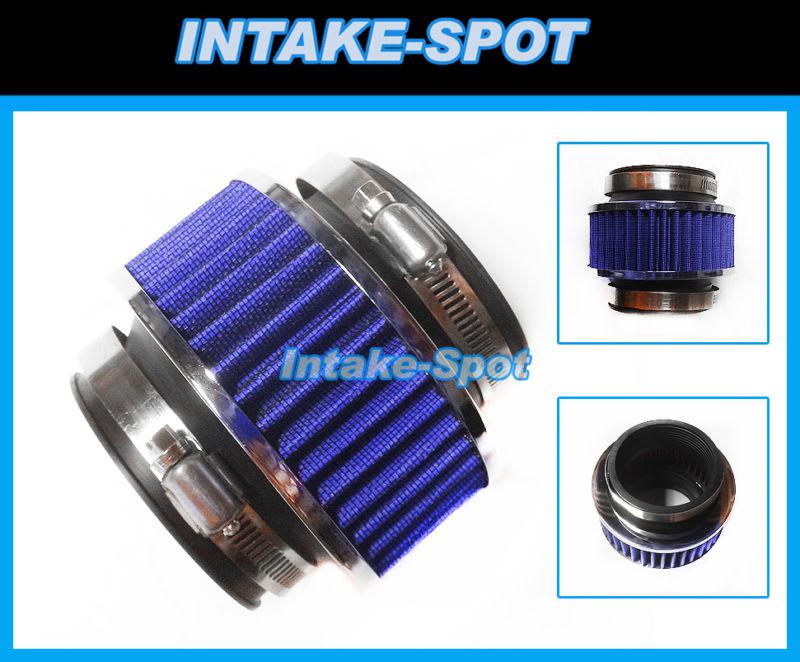 3" 3 inch 76 mm cold air intake bypass valve filter civic integra del sol blue